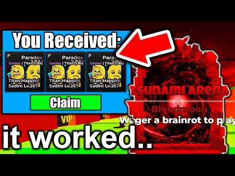 This SECRET GLITCH Gives UNLIMITED PARADOX BRAINROTS in Escape Tsunami For Brainrots