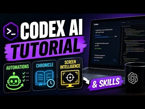Codex AI Tutorial: Automations, Chronicle Screen Intelligence & Skills