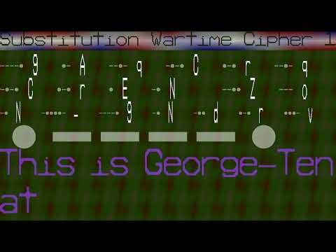 Substitution Wartime Cipher 1