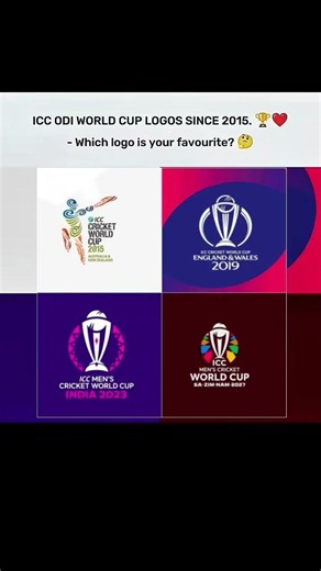 Comparing all ICC Men's Cricket World Cup logos from 2015 to 2027 #shortsfeed #cwc