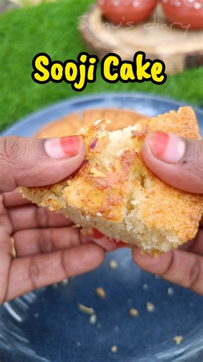 Super Soft Sooji Cake ❤️ #shorts #ravacake #quickrecipes