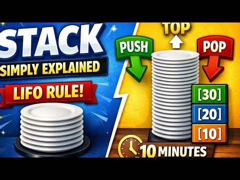 Stack Data Structure | Push, Pop, Peek Explained