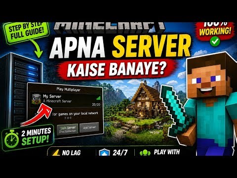 How to Make a Minecraft Server in 2 Minutes (100% Working) | Play With Friends FREE