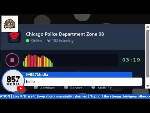 Chicago LIVE: Police Department Zone 08 Police Scanner