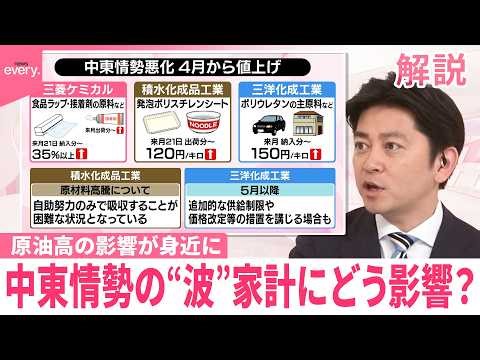 【#みんなのギモン】4月から値上げの企業も 中東情勢の悪化、家計への影響は 年間負担額どれだけ増える？