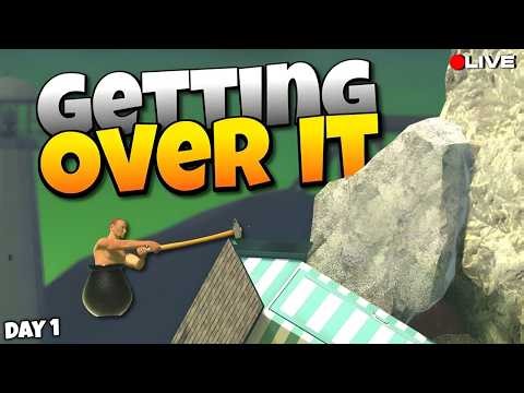 GETTING OVER IT LIVE 🔴 | Rage Begins 😡 Day 1 Noob vs Impossible Game!