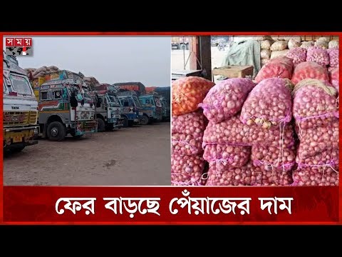আইপি বিড়ম্বনায় আমদানি কম, ফের বাড়ছে পেঁয়াজের দাম | Onion Import | Hili Land Port | Somoy TV