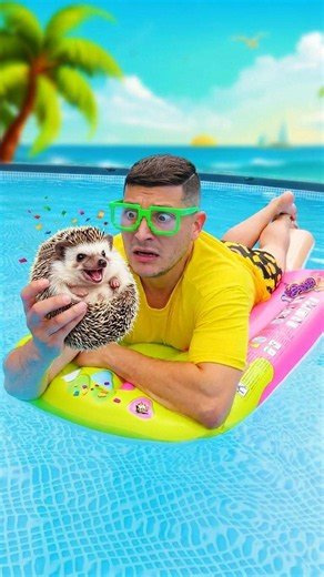 Never steal a Hedgehog’s drink! 🦔🍹💥