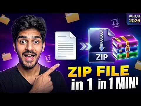 How to Create ZIP Files Using WinRAR on PC | Complete Beginner Guide (2026)