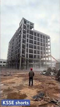 10-Story Building Demolition | Controlled and Precise 🏙️ #DemolitionEngineering #ConstructionSafety