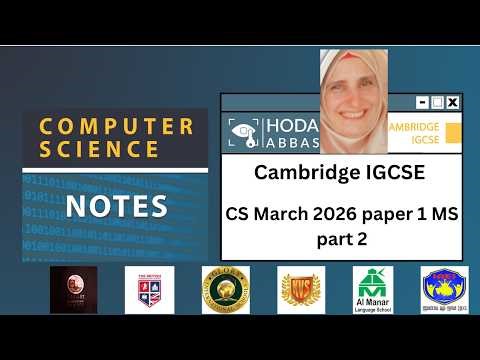 Cambridge IGCSE Computer Science March 2026 paper1 - part 2