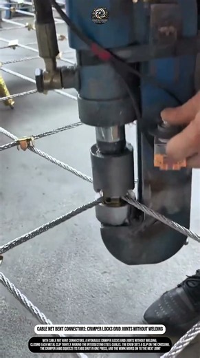 Cable Net Bent Connectors: Crimper Locks Grid Joints Without Welding #innovation #worktool #process