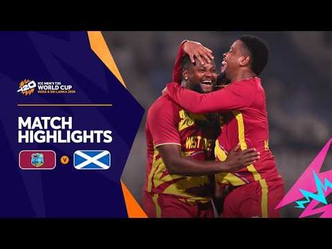West Indies v Scotland | Match Highlights | Men’s T20 World Cup 2026