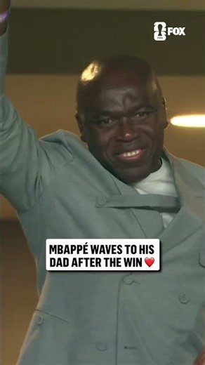 A wholesome moment between Kylian Mbappé and his father after his dominant two-goal performance