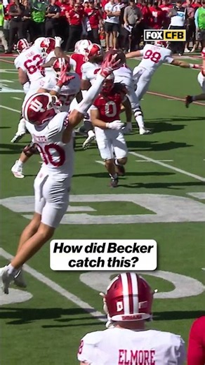 Charlie Becker, what a grab!! 😱 #cfb #football #indiana #nebraska