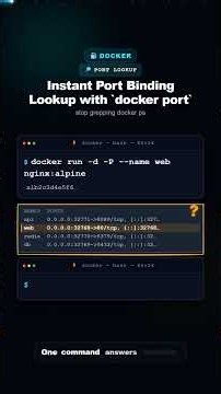 Docker: Instant Port Binding Lookup with `docker port`