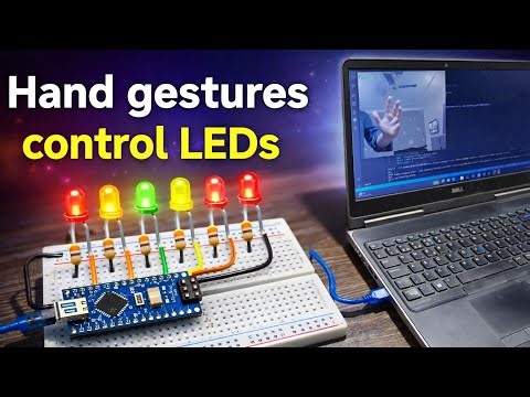 How to make hand gestures control LEDs project with python and Arduino nano Complete tutorial !