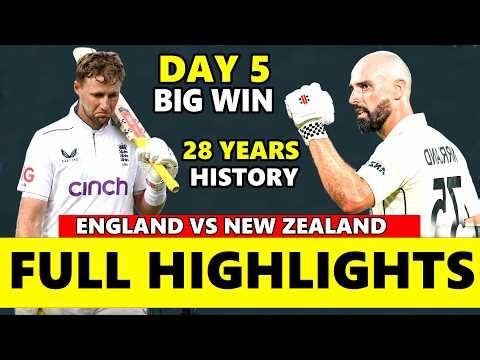 England vs New Zealand 3rd Test Match Day 5 Full Highlights 2026