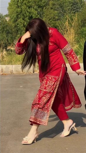 Red Dress Elegance ❤️‍🔥 | Desi Girl Vibes in Sunshine ✨🇬🇧. #DesiGirl #PakistaniFashion #ElegantLook