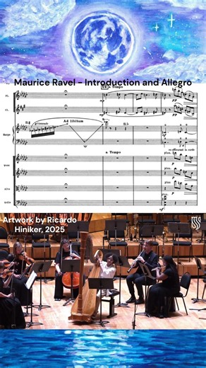 Regearsal mark 10 to 13 of Maurice Ravel's 'Introduction and Allegro'. #ravel #harp #concerto