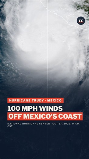 Hurricane Trudy: Category 2 storm brushes Mexico's Pacific coast 🌀 #HurricaneTrudy #Mexico #Shorts