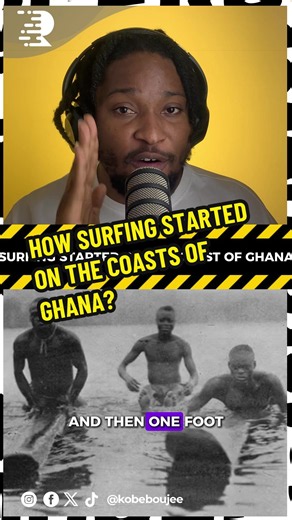 How surfing started on the coasts of Ghana and west africa? .. .. 📸: @one54africa …. #fyp #surfing #ghana #ghanaian #ghanatiktok🇬🇭