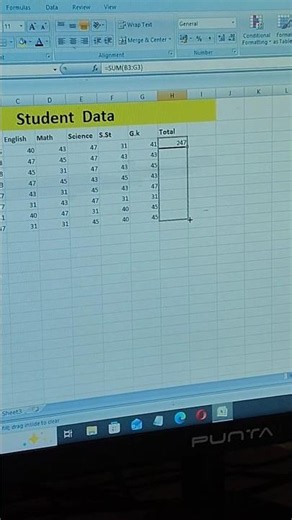 Excel Sum Formula Shortcut