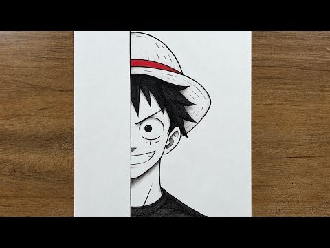 How to Draw Luffy Easy ✏️🔥 | One Piece Drawing Tutorial