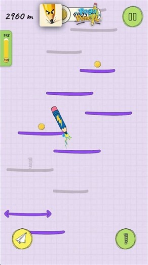Surviving Moving Platforms to Crash at 3,006m | Pogo Pencil #mobilegaming #gamingshorts #games