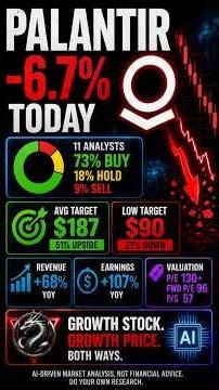 Palantir just dropped 6.7% in a single day... so is this finally a buying opportunity? #stockmarket