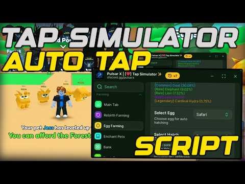 [😡UPDATE] Tap Simulator Script Gui Auto Farm, Auto Tap, Auto Hatch & MORE - Roblox 2026