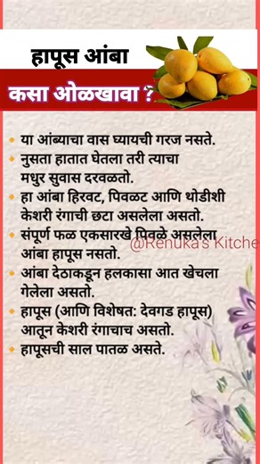 हापुस आंबा कसा ओळखावा ?