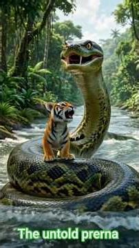 Greedy Python vs Smart Tiger | Jungle Story!लालची अजगर और चालाक बाघ | जंगल की कहानी #shorts#ytshorts