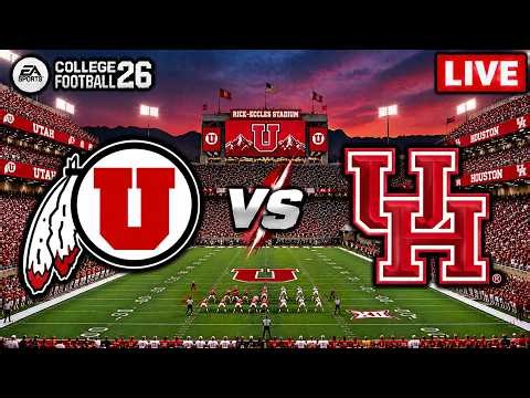 🔴 LIVE Utah vs Houston | College Football 26 Full Game Highlights 🏈 GAMEPLAY