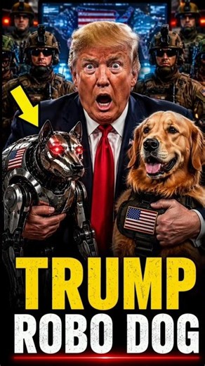 Robo Dog END Trump’s Lawn! 🤖😡 #shorts #donaldtrump #usanewstoday