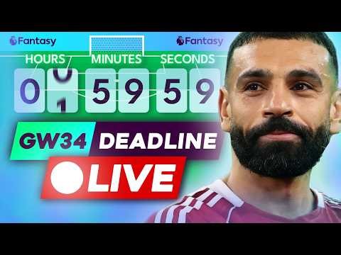 FPL GW34 DEADLINE STREAM ⏰ FINAL FREE HIT & TEAM NEWS! 🚨 | Get Your Final FPL Questions In