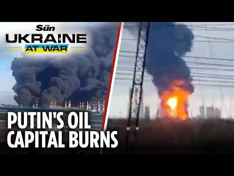 Ukraine launches devastating strike on oil hub over 1,600miles from front line