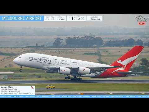 🔴 LIVE - Qantas A380 WING WAVE !! - Final scheduled at Melbourne Airport Plane-Spotting 24.10.26 🔴