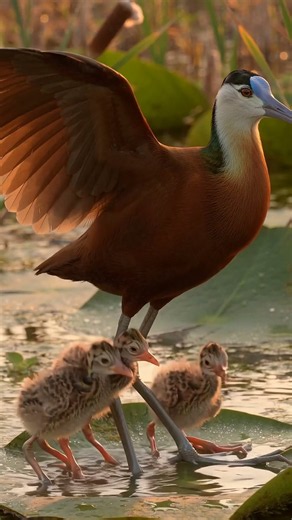 She Was Hiding 3 Tiny Babies Under Her Wing 🪷🐣