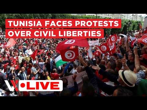 LIVE | Tunisian Civil Society Rallies For Freedoms Against Restrictions Under Prez Saied | VERTEX