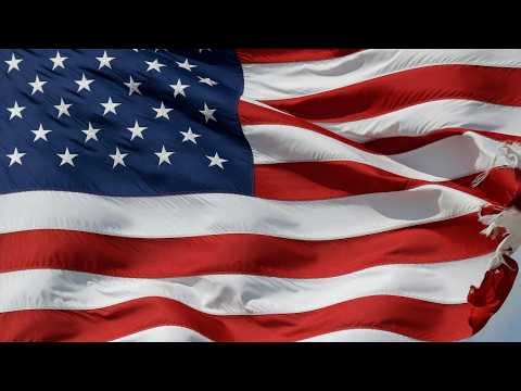 🔇 Waving American Flag TV Background 10 Hours • Proud Flowing Stars & Stripes • No Music • 4K