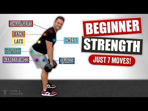 Total Body Strength Training For Beginners [Just 7 Exercises!]