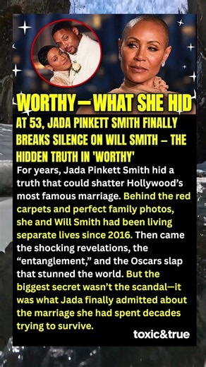 At 53, Jada Pinkett Smith Finally Breaks Silence on Will Smith — The Hidden Truth in 'Worthy'#shorts