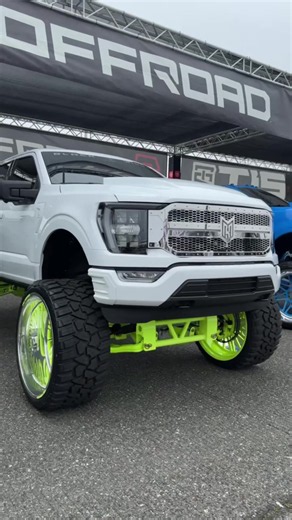 One of the biggest baddest F150s you will see! Would you drive this truck? #ford #f150 #big #crazy #hornblasters
