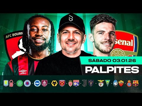 PALPITES DE FUTEBOL PARA 03 01 2026 (SÁBADO) | Boleiros Tips
