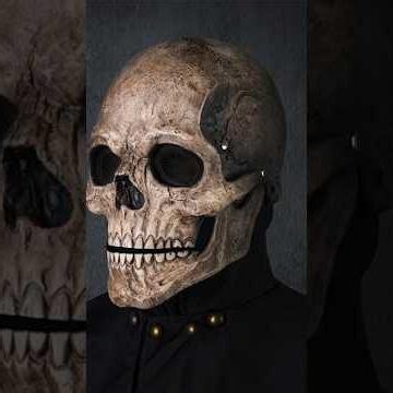 Creepy Halloween Full Head Skull Mask with Movable Jaw, Adult Entire Head Realistic Latex Helmet