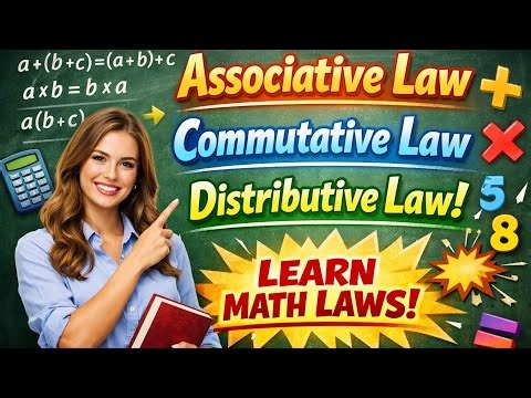 Commutative, Associative & Distributive Laws Explained | Basic Maths Properties
