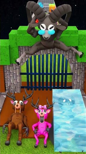 Help DEER Family and BAT Choose FIRE or ICE RUN Challenge - 99 Nights in The Forest in Roblox