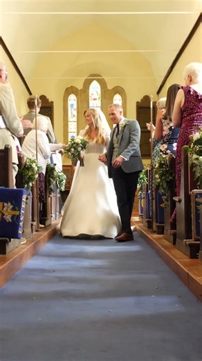 Bride & Groom Walk Up The Aisle