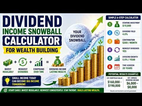 Dividend Income Snowball Calculator for Wealth Building